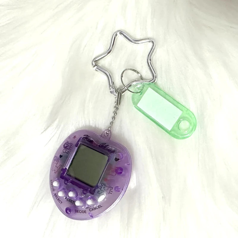 Korean Fashion Rainbow Game Console Bone Keychain Kawaii Harajuku Charm Y2K Crystal Heart Lock DIY Bag Pendant Keychain Vintage