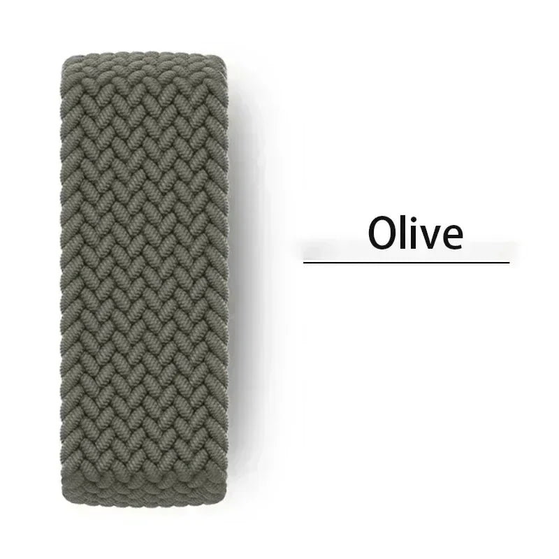 Braided Solo Strap For Apple Watch Band 45mm 49mm 44mm 42mm 41mm 40mm Nylon Correa Bracelet iWatch series 9 7 SE 6 8 5 Ultra 4 3