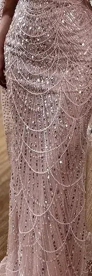 Serene Hill Customize Nude Mermaid Arabia Beaded Evening Dress Gown with Detachable Skirt for Formal Occasion 2025 BLA72243A