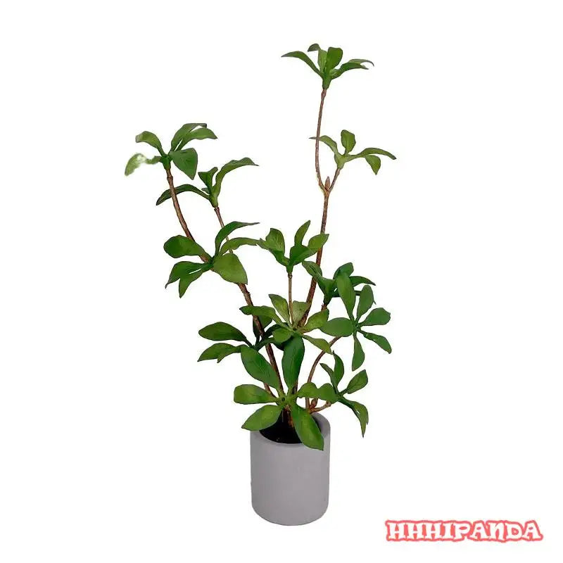 1/6 Dollhouse Miniature Mini Tree Potted For Green Leafed Plant In Pot Doll House Home Garden Decor Simulation Potted Plants