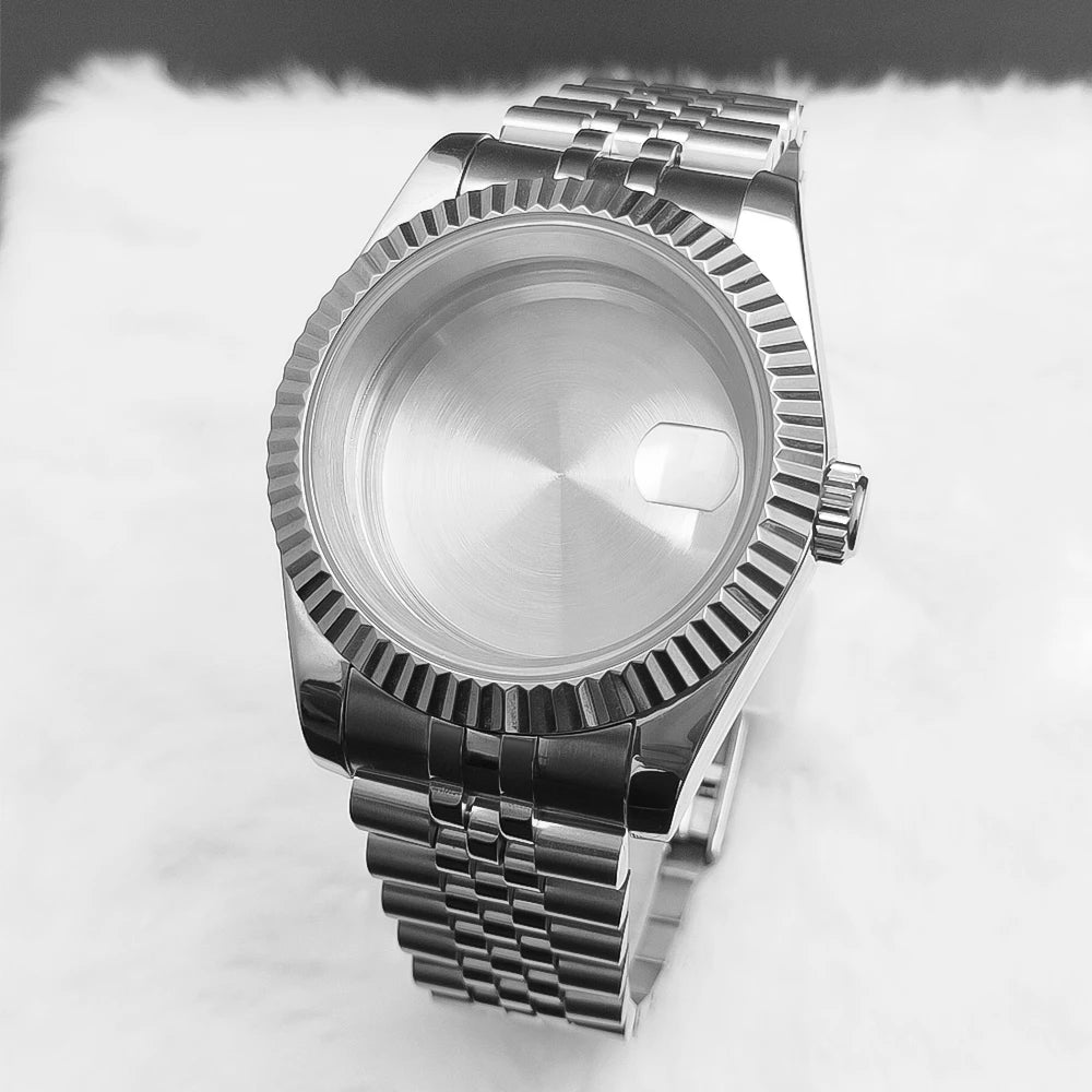 Neiton 36mm/39mm Sapphire Glass For Men Watch Case Fit NH35 NH36 NH34 Movement FashionWaterproof Jubilee Stainless Steel