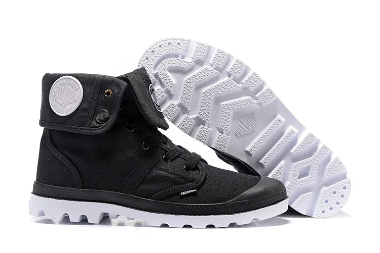 PALLADIUM Pallabrouse Dark Brown Sneakers Men Women High-top Army Leisure Ankle boots Canvas Casual Shoes Anti-Slip Shoes 36-45