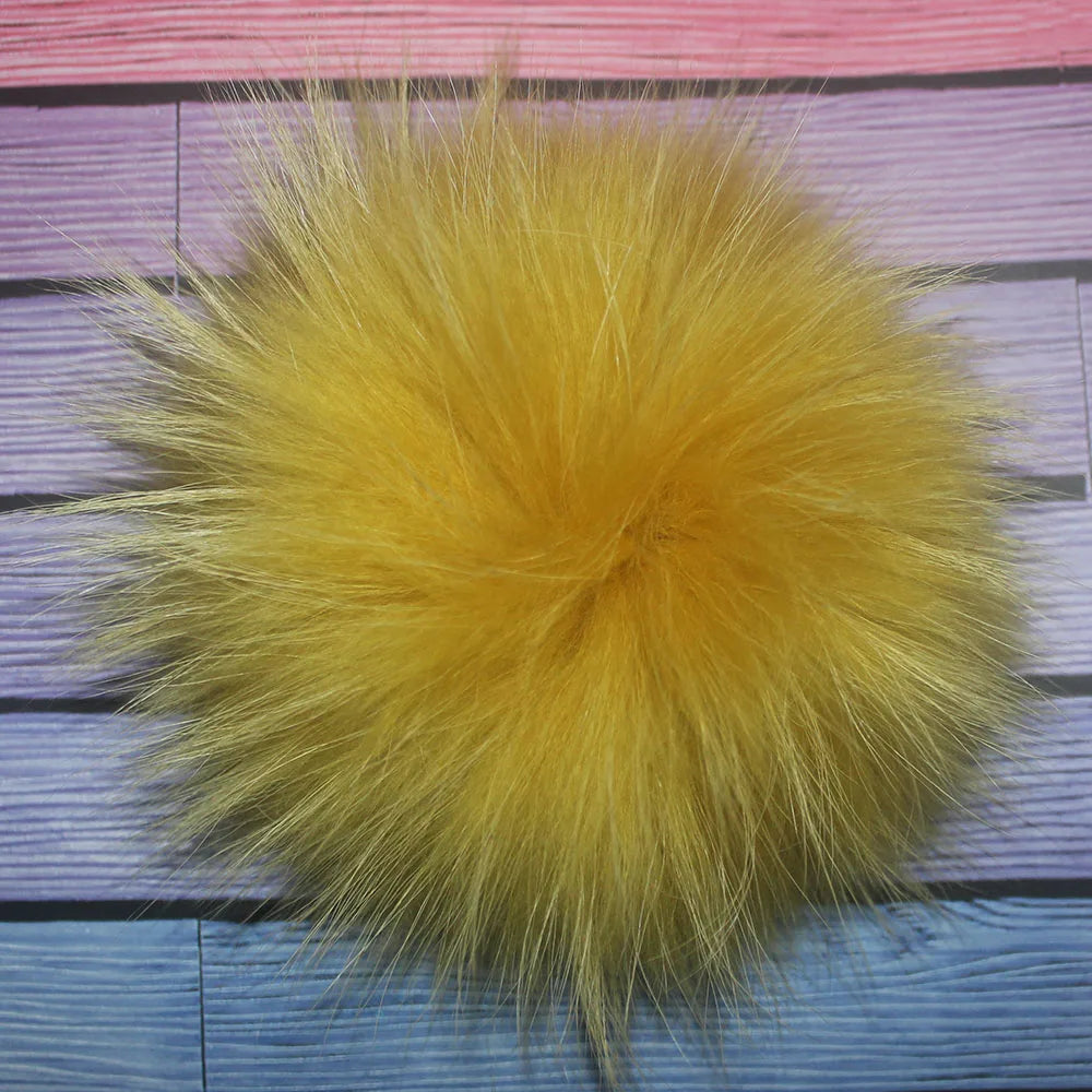 5pcs/ Lot Natural Raccoon Fur Pompoms 15cm Grey White Fox Pom Poms Fur Balls for Knitted Hat Cap Beanies DIY Real Fur Ponpon