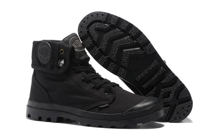 PALLADIUM Pallabrouse Dark Brown Sneakers Men Women High-top Army Leisure Ankle boots Canvas Casual Shoes Anti-Slip Shoes 36-45