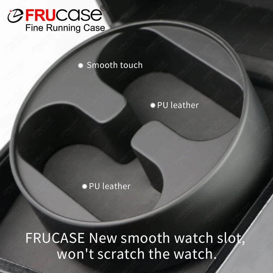 [2 Rotation Modes] FRUCASE PU Watch Winder for Automatic Watches Watch Box 1-0 / 2-0