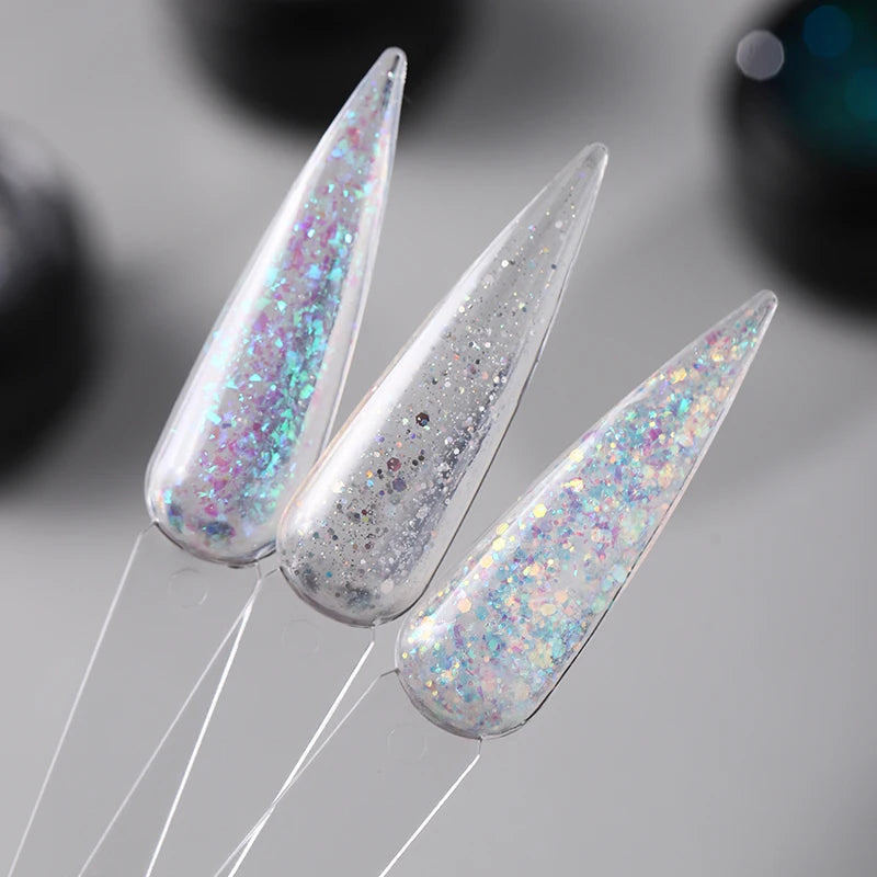 MSHARE 10g Sequin Glitter Builder Extension Nail Gel Polish Shiny UV LED Nails Glue For Nail Art