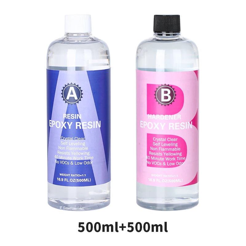 1:1 Crystal Clear Epoxy Resin Kit High Gloss & Bubbles Free Art Resin Supplies for Coating and Casting Craft DIY Jewelry Making