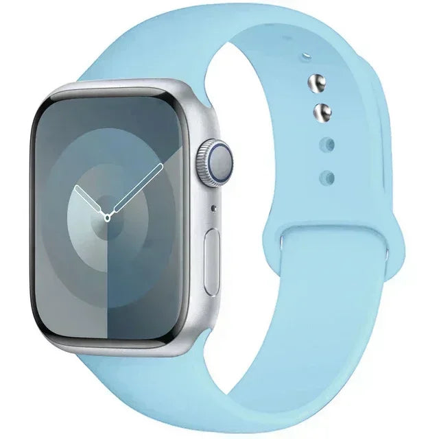 Silicone Band For Apple Watch strap 44mm 45mm 40mm 41mm 42-38mm 45 mm sport bracelet iwatch series 8 7 6 5 4 3 SE 9 Ultra 2 49mm