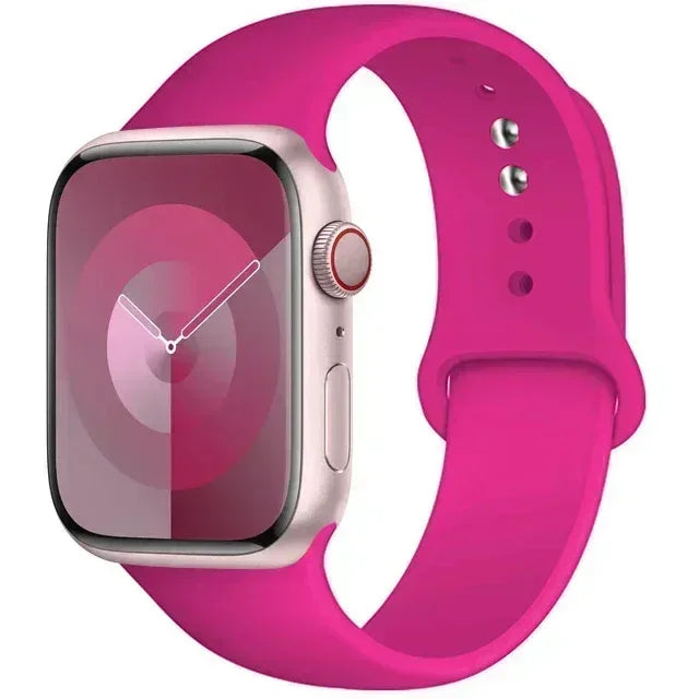 Silicone Band For Apple Watch strap 44mm 45mm 40mm 41mm 42-38mm 45 mm sport bracelet iwatch series 8 7 6 5 4 3 SE 9 Ultra 2 49mm