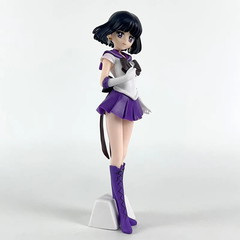 23cm Sailor Moon Anime Figure Sailor Mars Mercury Jupiter Venus Saturn Action Figurine Model Kids Collectible Toys Birthday Gift