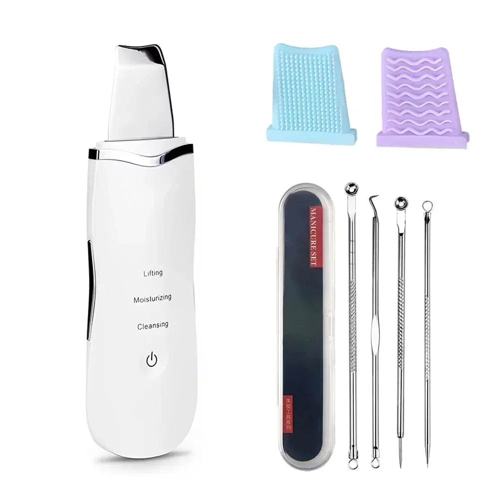 Ultrasonic Skin Scrubber Spatula Peeling Blackhead Remover Deep Face Cleaning Lift Machine Peeling Shovel Pore Cleane