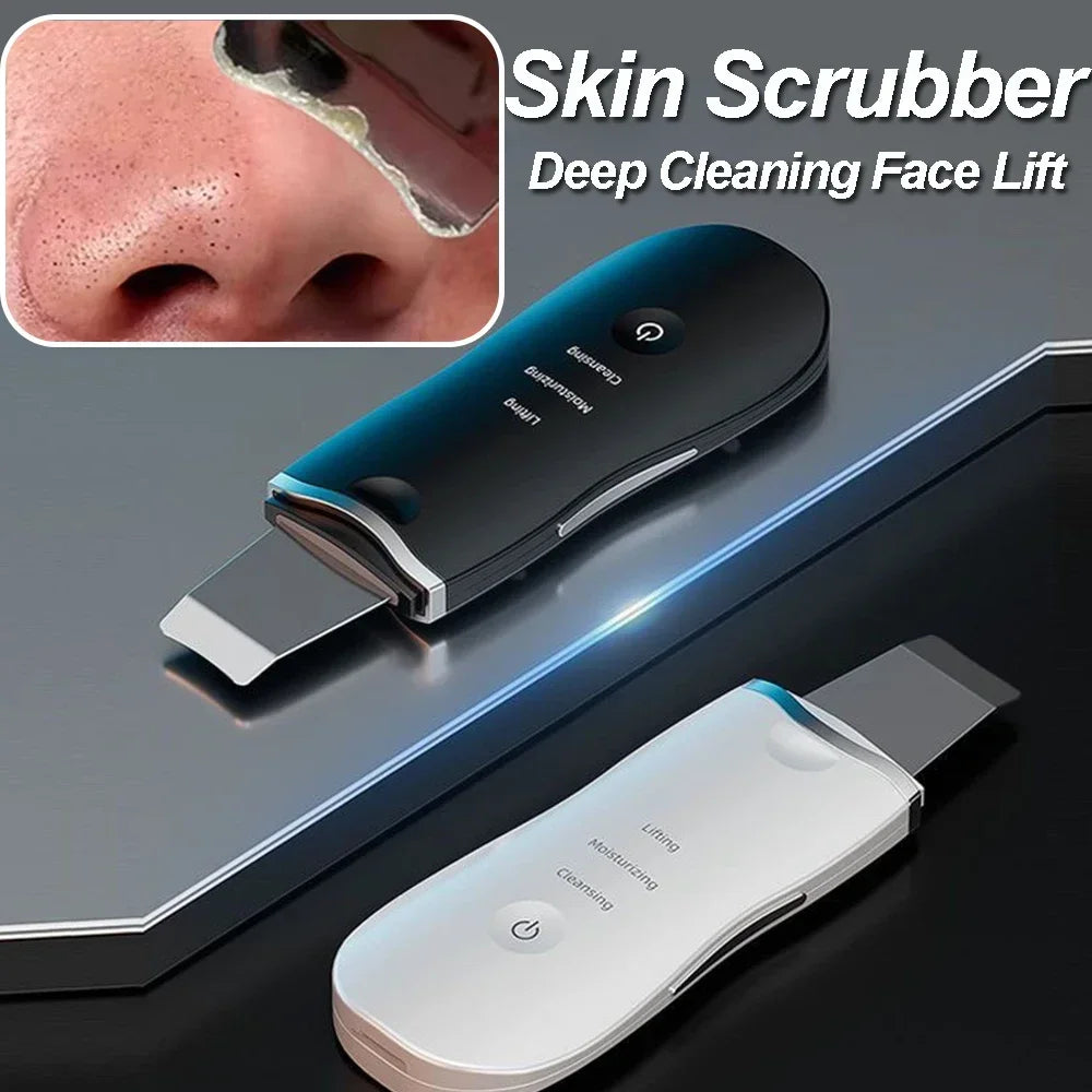 Ultrasonic Skin Scrubber Spatula Peeling Blackhead Remover Deep Face Cleaning Lift Machine Peeling Shovel Pore Cleane