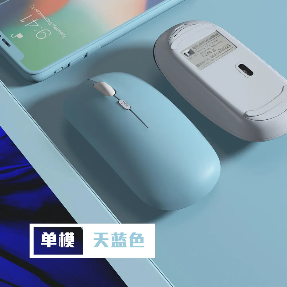 Mute Bluetooth Mouse For iPad Samsung Huawei Android Windows Tablet ultrathin green blue pink gaming Wireless Mouse Computer pc