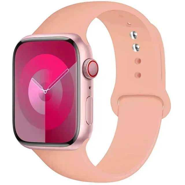 Silicone Band For Apple Watch strap 44mm 45mm 40mm 41mm 42-38mm 45 mm sport bracelet iwatch series 8 7 6 5 4 3 SE 9 Ultra 2 49mm