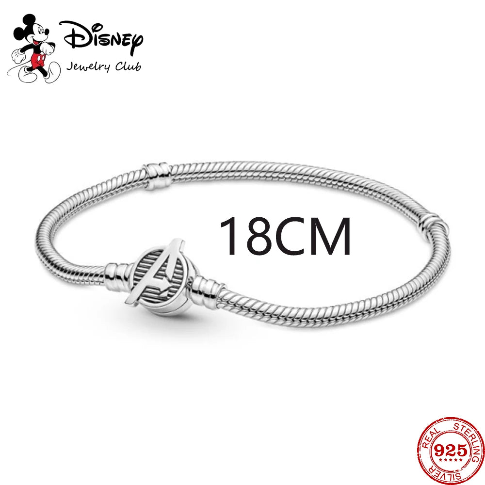 New 925 Sterling Silver Mickey Minnie Vinnie Charm of ley 925 Chain Beaded Fit Original Pandora Bracelet DIY  Ladies Jewelry