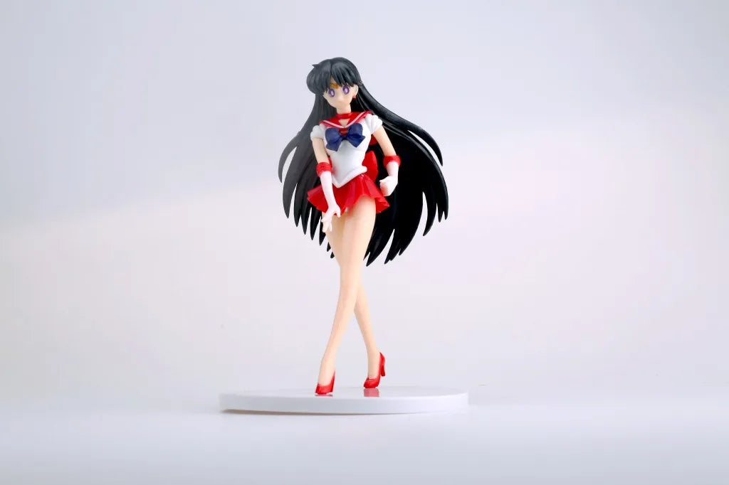 23cm Sailor Moon Anime Figure Sailor Mars Mercury Jupiter Venus Saturn Action Figurine Model Kids Collectible Toys Birthday Gift