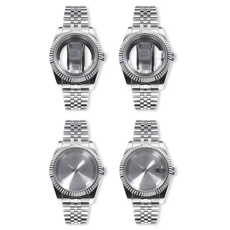 Neiton 36mm/39mm Sapphire Glass For Men Watch Case Fit NH35 NH36 NH34 Movement FashionWaterproof Jubilee Stainless Steel