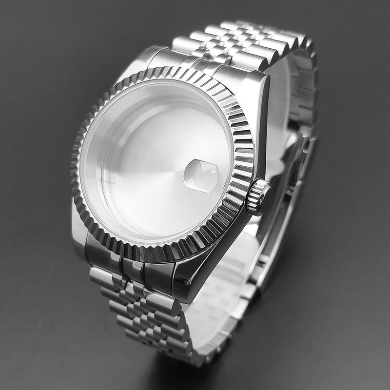 Neiton 36mm/39mm Sapphire Glass For Men Watch Case Fit NH35 NH36 NH34 Movement FashionWaterproof Jubilee Stainless Steel