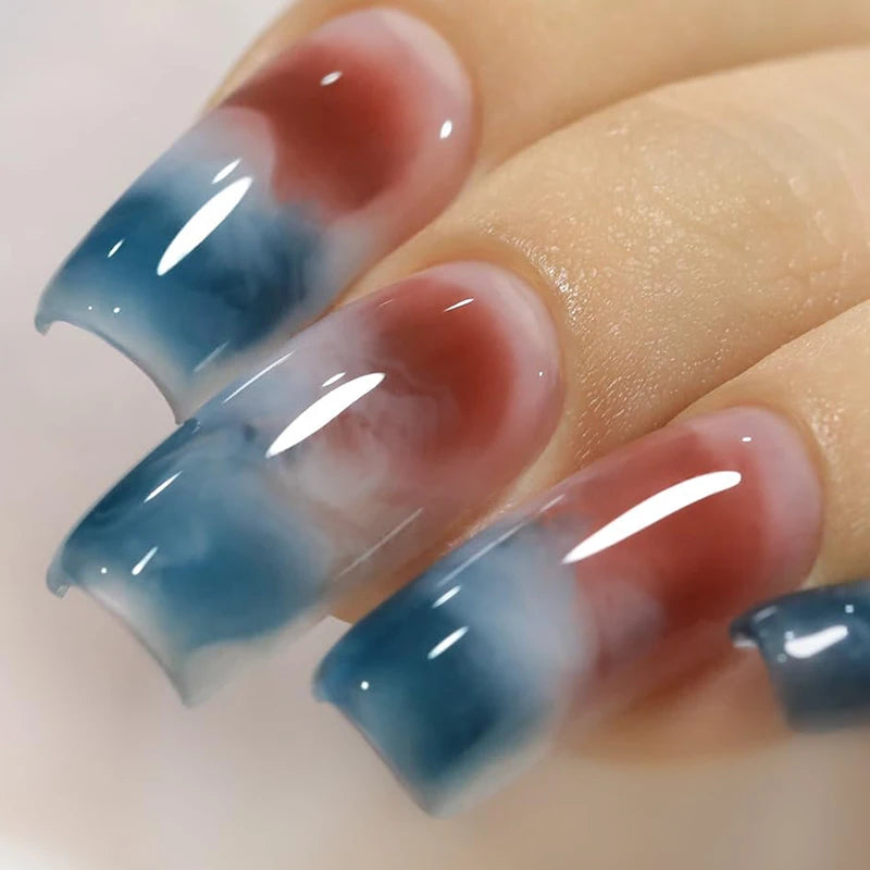 BOZLIN 15ml Clear Blooming Base Gel Polish UV LED Soak Off Nail Art Polish For Spreading Effect Marble Gel Paint Varnish Top