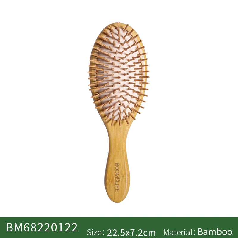 Personalized Wide Tooth Wood Combs for Hair Massage Scalp Bamboo Hair Brush Women Custom Styling Hair Comb Detangling HairBrush