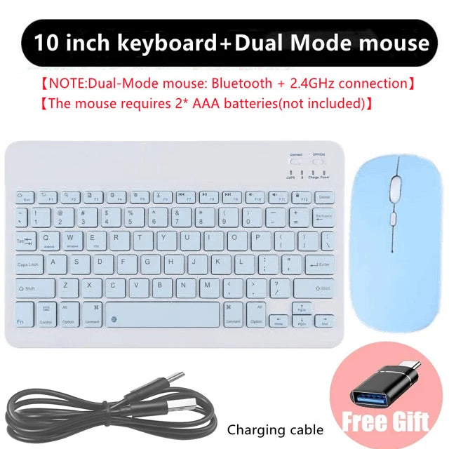Slim Wireless Keyboard Mouse For iPad Xiaomi Samsung Huawei Phone Tablet Bluetooth-compatible Keyboard For Android IOS Windows