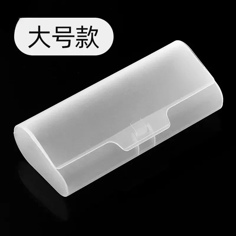 Large Transparent Plastic Sunglasses Box Black Compression Resistant Presbyopia Flat Myopia Glasses Storage Box Wholesale