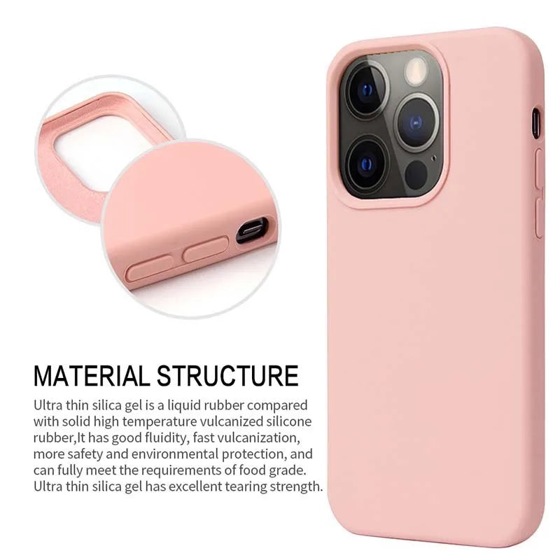 Original Official Silicone Cases For iPhone 13 11 14 15 12 Pro Max Case For Apple iPhone 11 14 15 13 12 Pro 7 8 SE 2020 Case