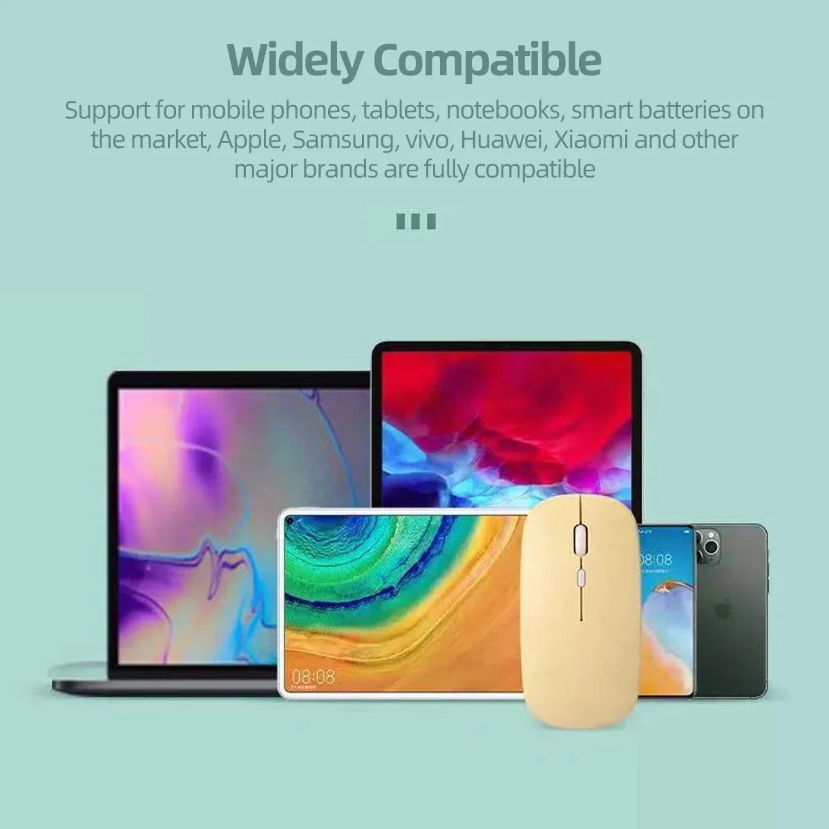 Mute Bluetooth Mouse For iPad Samsung Huawei Android Windows Tablet ultrathin green blue pink gaming Wireless Mouse Computer pc