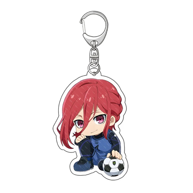 Manga Anime Blue Lock Acrylic Keychain Isagi Yoichi Bachira Chigiri Cartoon Cute Figures Key Chain Ornament Bag Charm Fans Gifts