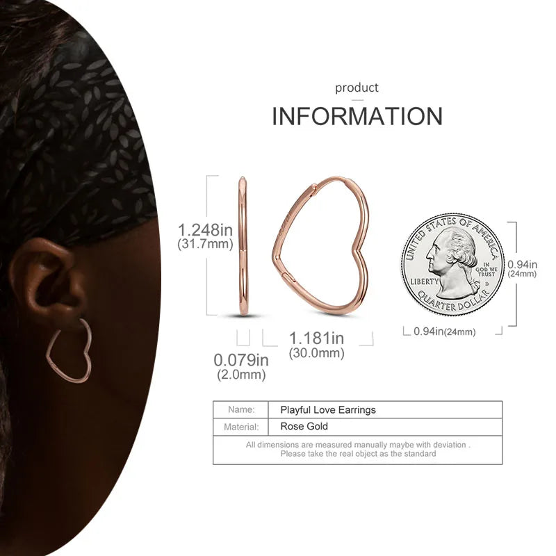 925 Silver Hoop Earrings  For Woman Pendientes Zircon Heart Shape Star Eardrop Original Earring Fashion Jewelry