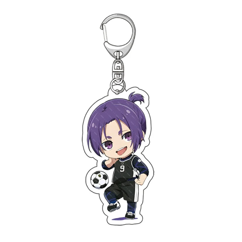 Manga Anime Blue Lock Acrylic Keychain Isagi Yoichi Bachira Chigiri Cartoon Cute Figures Key Chain Ornament Bag Charm Fans Gifts