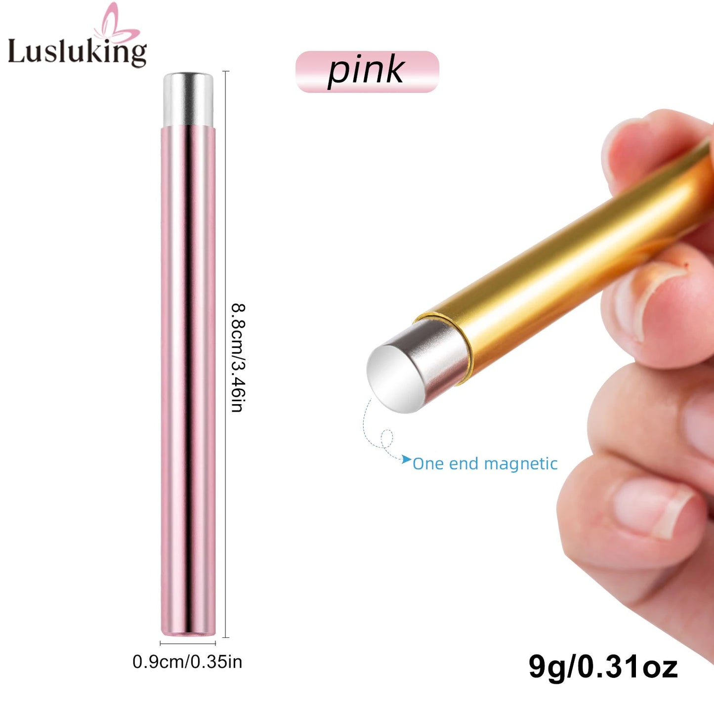 1PC Cat Eye Nail Magnetic Stick Cylindrical Magnet for Cat Eye UV Gel Polish Snowlight Glitter Effect Tools Manicure Design Tool