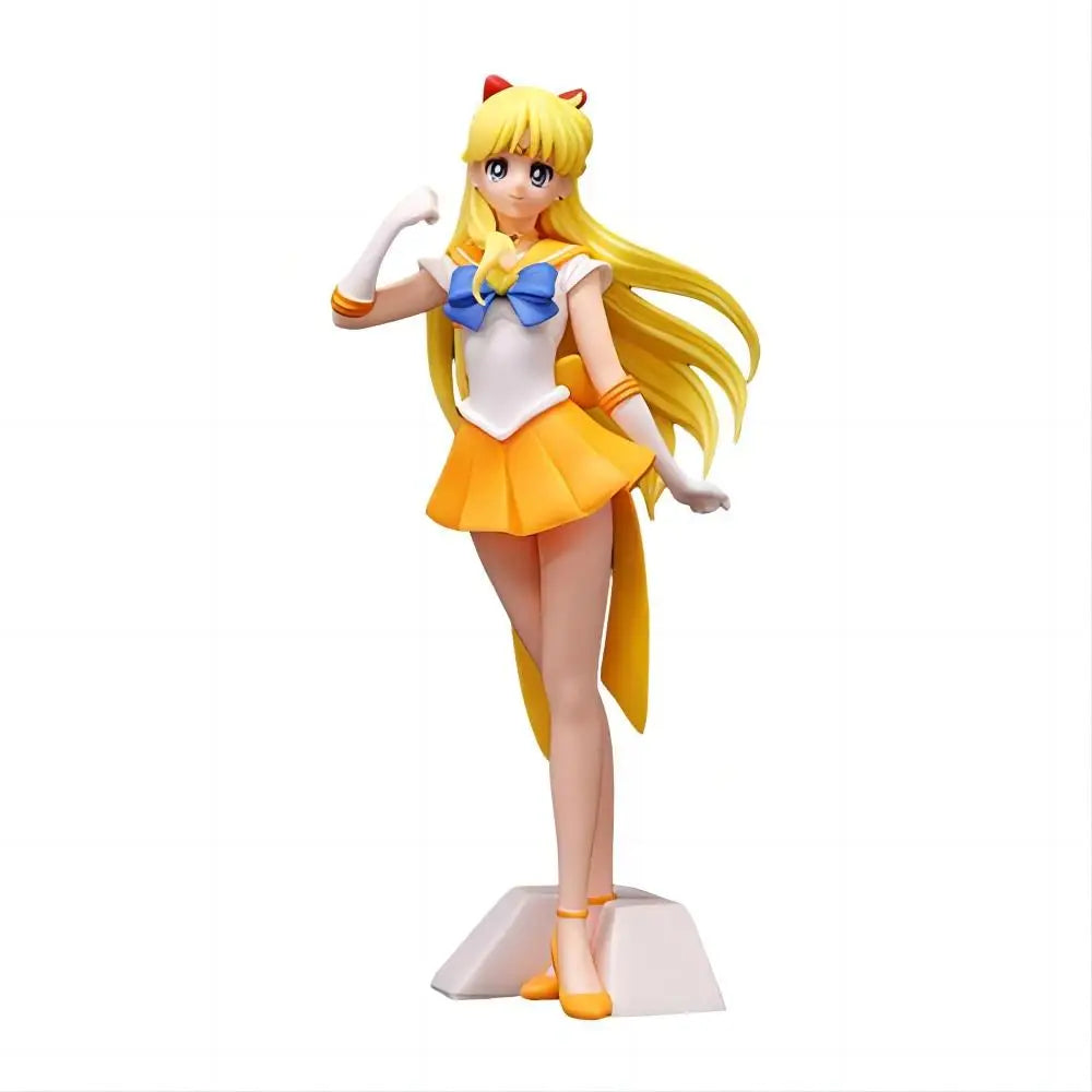 23cm Sailor Moon Anime Figure Sailor Mars Mercury Jupiter Venus Saturn Action Figurine Model Kids Collectible Toys Birthday Gift