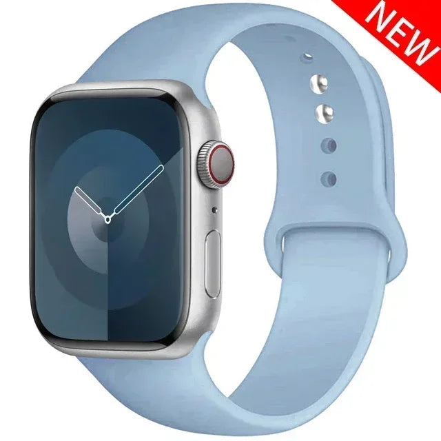 Silicone Band For Apple Watch strap 44mm 45mm 40mm 41mm 42-38mm 45 mm sport bracelet iwatch series 8 7 6 5 4 3 SE 9 Ultra 2 49mm