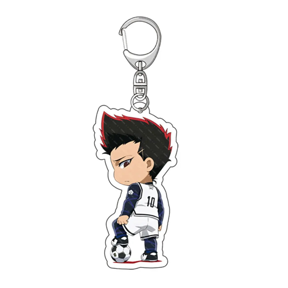 Manga Anime Blue Lock Acrylic Keychain Isagi Yoichi Bachira Chigiri Cartoon Cute Figures Key Chain Ornament Bag Charm Fans Gifts