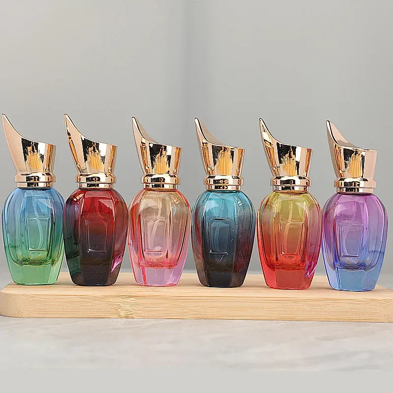 6PCS 30/50ml Empty Glass Perfume Spray Bottles Colorful Large Capacity Perfume Atomizers Refillable Portable Liquid Containers