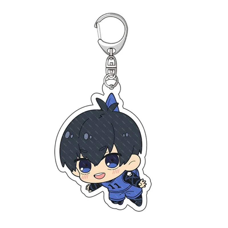 Manga Anime Blue Lock Acrylic Keychain Isagi Yoichi Bachira Chigiri Cartoon Cute Figures Key Chain Ornament Bag Charm Fans Gifts