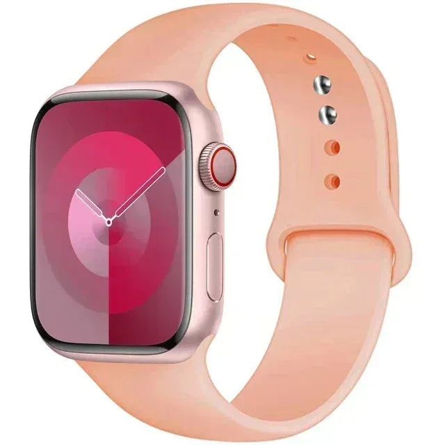 Silicone Band For Apple Watch strap 44mm 45mm 40mm 41mm 42-38mm 45 mm sport bracelet iwatch series 8 7 6 5 4 3 SE 9 Ultra 2 49mm