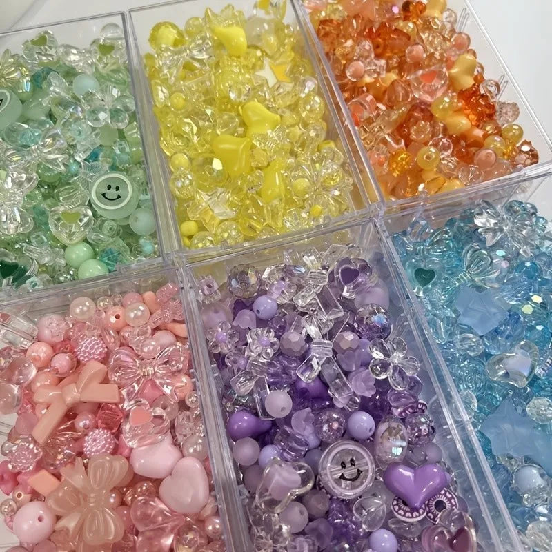 50g/pack Mixed Style Mixed Color Acrylic Loose Beads For Bracelet Necklace Jewelry Making Supplies DIY Handmade Accessory