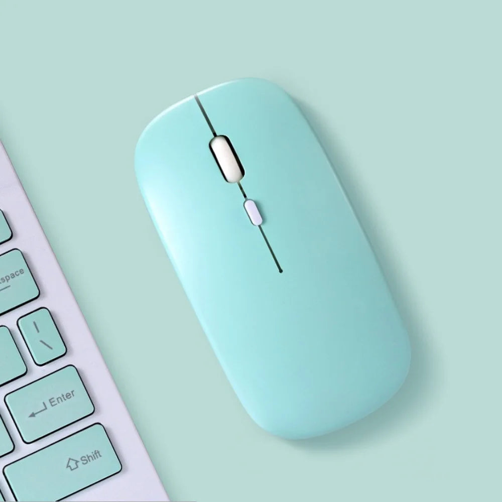 Mute Bluetooth Mouse For iPad Samsung Huawei Android Windows Tablet ultrathin green blue pink gaming Wireless Mouse Computer pc