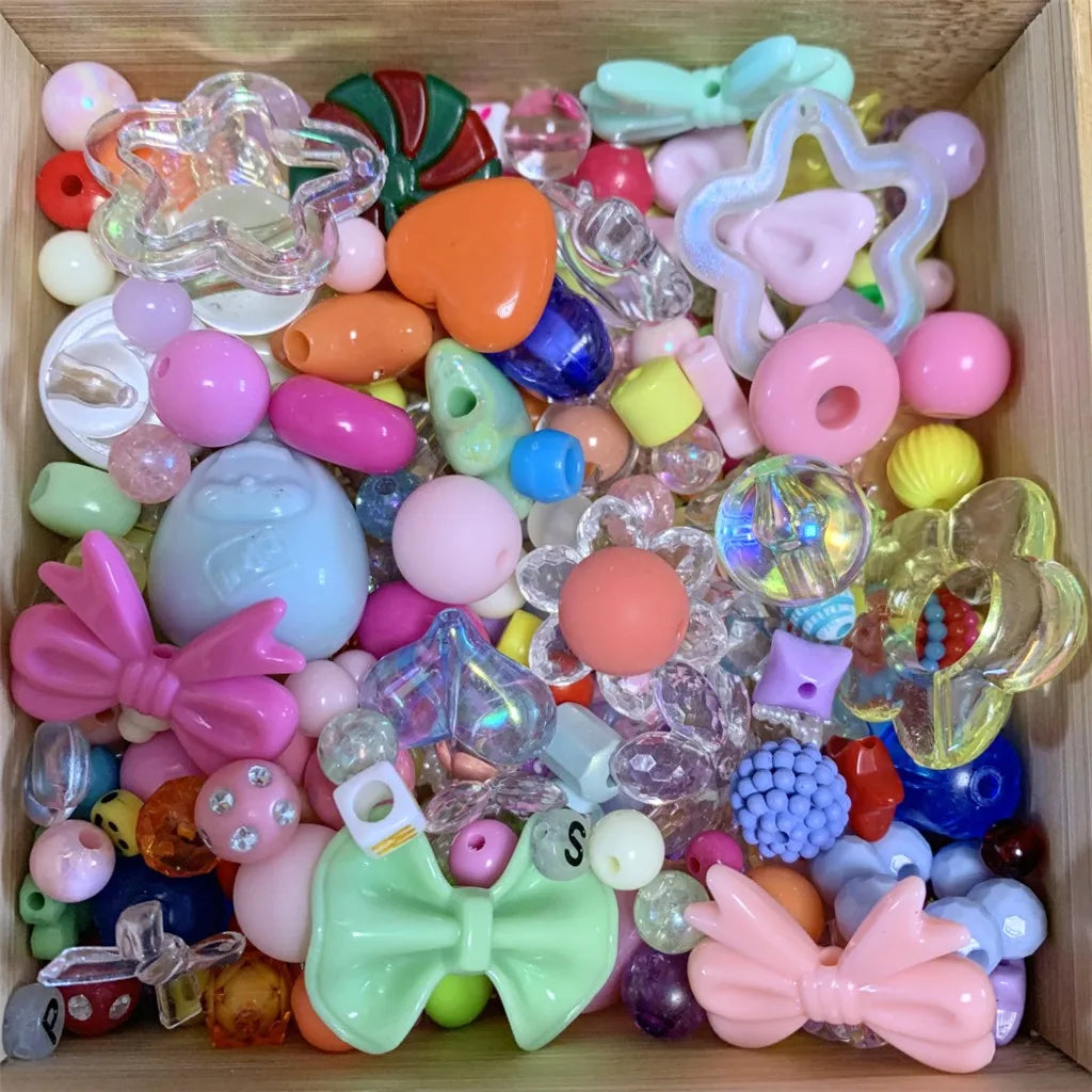 50g/pack Mixed Style Mixed Color Acrylic Loose Beads For Bracelet Necklace Jewelry Making Supplies DIY Handmade Accessory