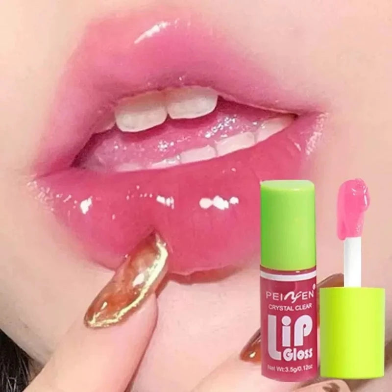 6 Colors Moisturizing Shimmer Lip Jelly Set Glossy Transparent Lip Essential Oil Long Lasting Lip Glaze Makeup Lip Plumper Serum