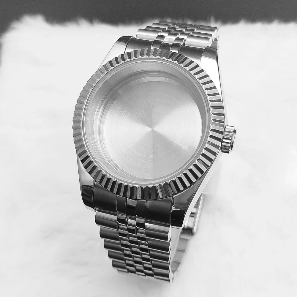 Neiton 36mm/39mm Sapphire Glass For Men Watch Case Fit NH35 NH36 NH34 Movement FashionWaterproof Jubilee Stainless Steel