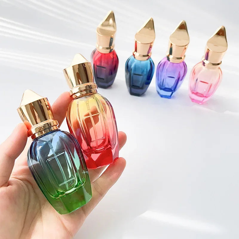 6PCS 30/50ml Empty Glass Perfume Spray Bottles Colorful Large Capacity Perfume Atomizers Refillable Portable Liquid Containers