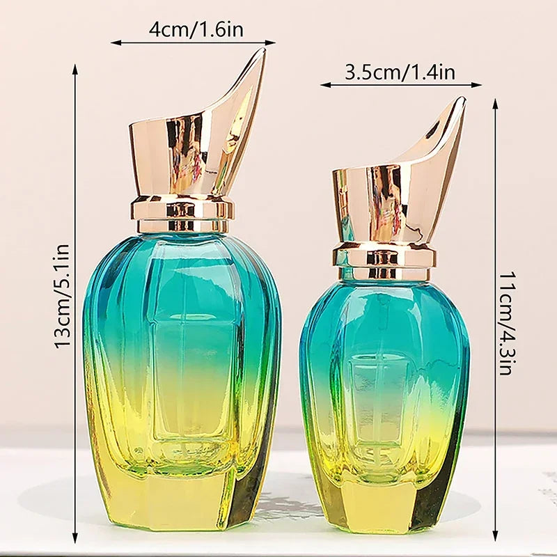 6PCS 30/50ml Empty Glass Perfume Spray Bottles Colorful Large Capacity Perfume Atomizers Refillable Portable Liquid Containers