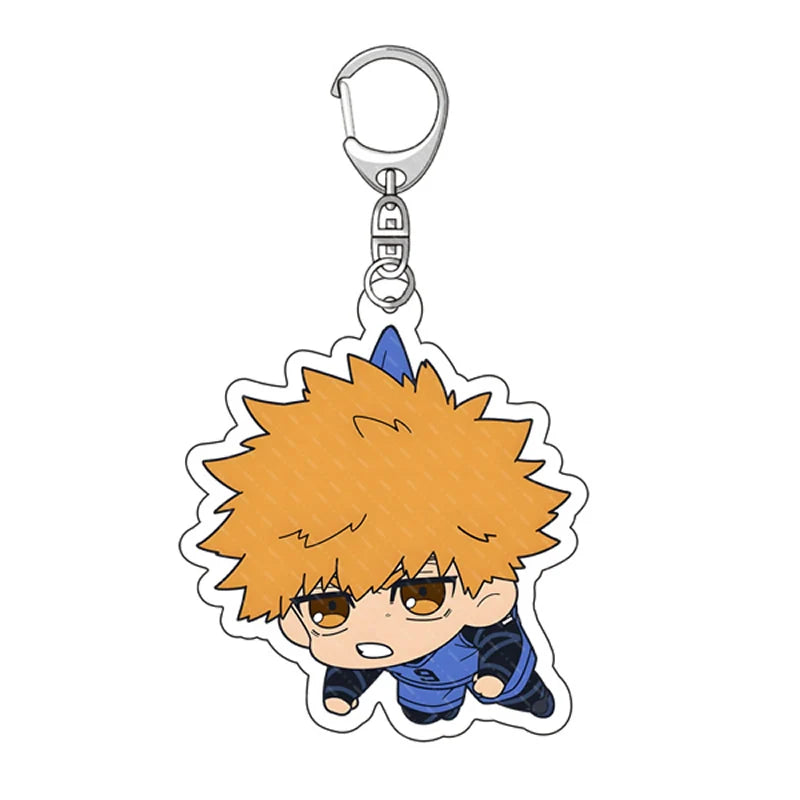 Manga Anime Blue Lock Acrylic Keychain Isagi Yoichi Bachira Chigiri Cartoon Cute Figures Key Chain Ornament Bag Charm Fans Gifts