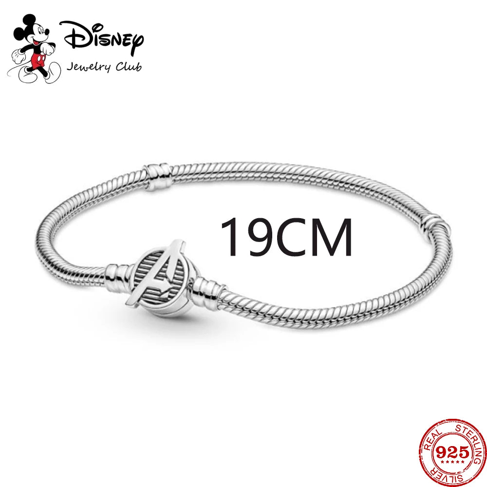 New 925 Sterling Silver Mickey Minnie Vinnie Charm of ley 925 Chain Beaded Fit Original Pandora Bracelet DIY  Ladies Jewelry