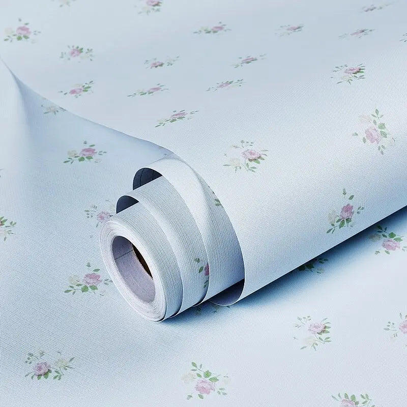 Wallpaper Self-adhesive Moisture-proof Pastoral Flower Living Room Bedroom Waterproof Erasable Wall Sticker Home Decoration
