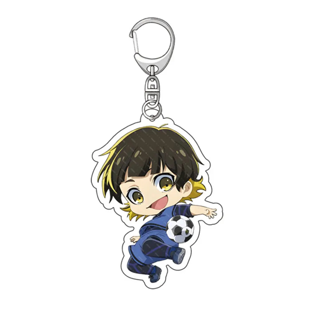 Manga Anime Blue Lock Acrylic Keychain Isagi Yoichi Bachira Chigiri Cartoon Cute Figures Key Chain Ornament Bag Charm Fans Gifts
