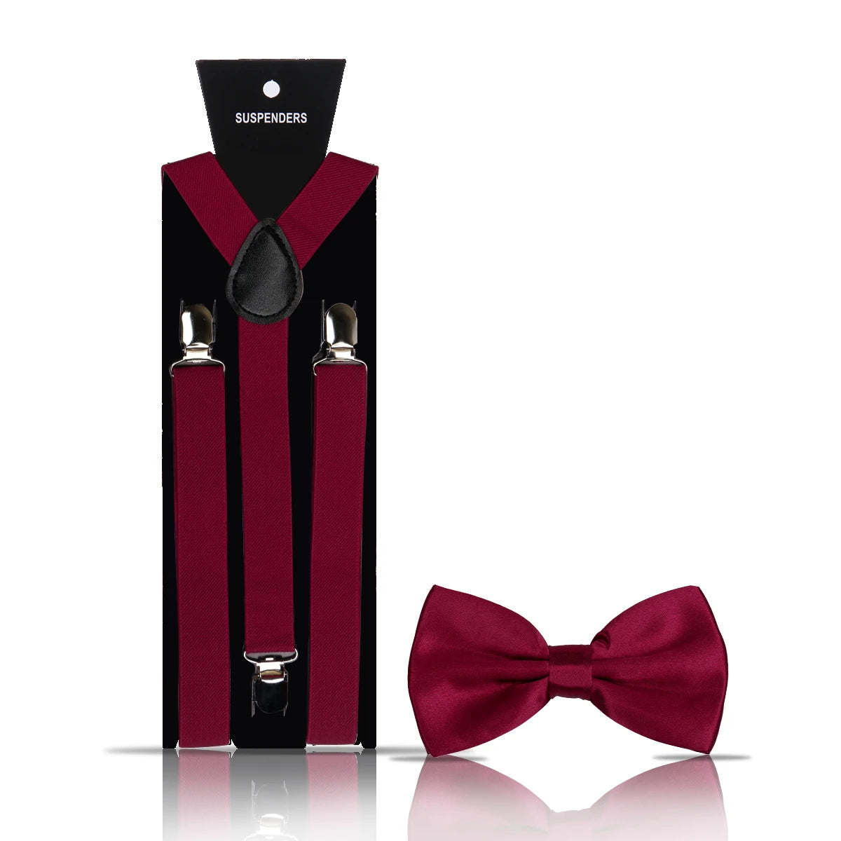 Elegant Fashion Men's Adult Suspenders And Bow Tie Two Piece Set Gentleman Suit Occessories Wedding Business Party Gifts For Men